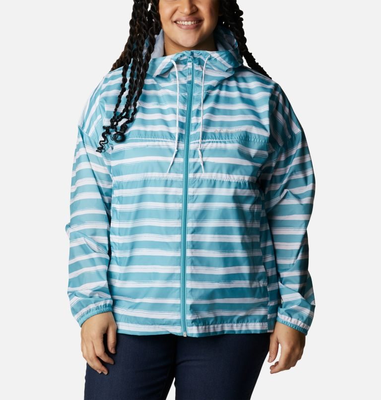 Columbia Flash Challenger Novelty Windbreaker Jakke Dame Stripete | Plus Size 63270C